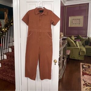 Women's Brown Jumpsuit no. 6 store size 1 one piece mechanic boho artsy j270